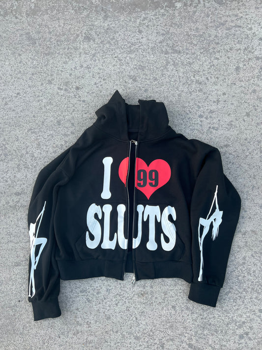 I LOVE SLUTS ZIP UP